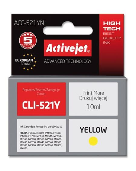 ACJ Ink cartridge Canon CLI-521Y (WITH CHIP)