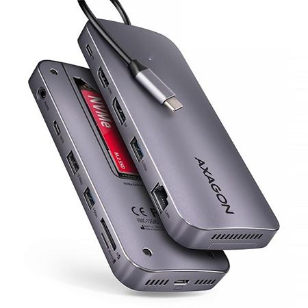 AXAGON HMC-12GM2 Multi portový USB-C 10Gbps hub.