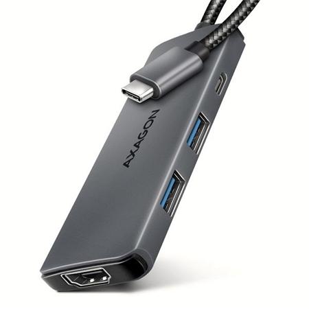 AXAGON HMC-5H8K, USB 5Gbps hub, 2x USB-A, USB-C,