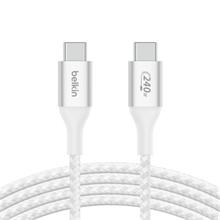 Belkin BOOST CHARGE™ USB-C na USB-C kabel 240W, 1m, bílý - odolný