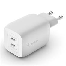 Belkin Duální 65W USB-C PD GaN PPS nástěnná nabíječka, bílá