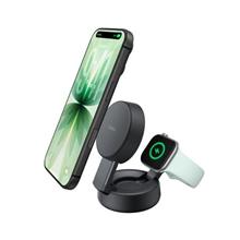 Belkin UltraCharge™ PRO Qi2 25W 2v1 Magnetická nabíječka pro iPhone/Apple Watch, tmavě šedá