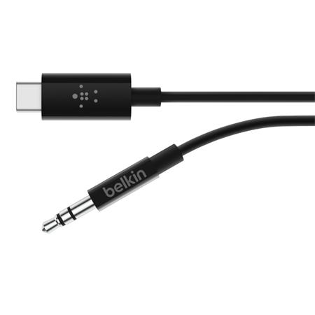 Belkin USB-C kabel s audio kabelem, černý, 0,9m