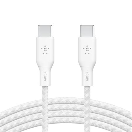 Belkin USB-C na USB-C kabel 100W, 2m, bílý -