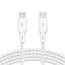 Belkin USB-C na USB-C kabel 100W, 2m, bílý - odolný