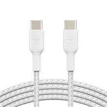 Belkin USB-C na USB-C kabel, 2m, bílý - odolný