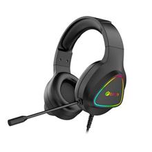 C-TECH herní sluchátka s mikrofonem Midas (GHS-17), casual gaming, RGB podsvícení,3,5mm jack+USB(pods.) černá