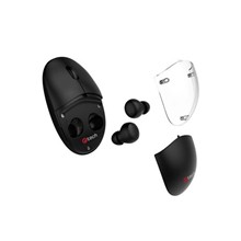 C-TECH Myš s TWS sluchátky WLM-21 Dual mode, bezdrátová, BT5.0 + 2,4GHz, 1600DPI, 3 tlačítka, USB nano receiver, černá