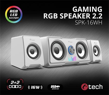 C-TECH reproduktory SPK-16, 2.2, 16W, RGB