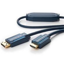 ClickTronic HQ OFC kabel DisplayPort - HDMI typ A, zlacené kon., 3D, M/M, 3m