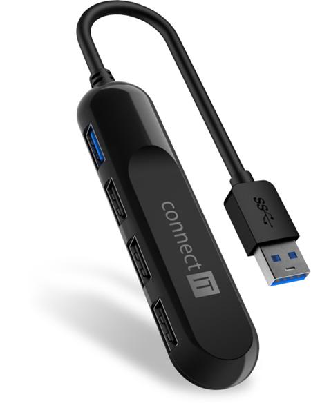 CONNECT IT USB-A hub USB 3.0, externí,