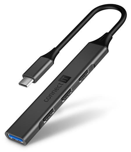 CONNECT IT USB-C hub, (1xUSB-A 3.0, 3xUSB-A 2.0),