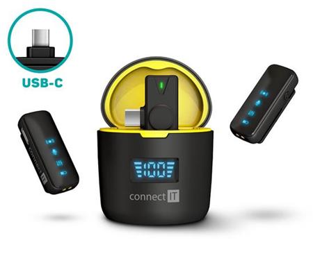 CONNECT IT Wireless mikrofon ClipMic Pro USB-C (2