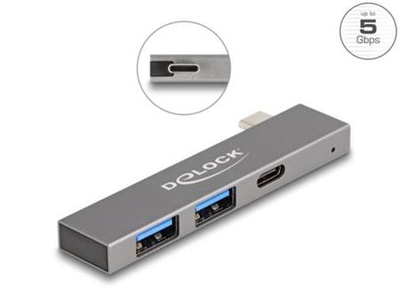 Delock 3 portový štíhlý USB Hub USB Type-C™ na 1