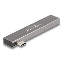 Delock 3 portový štíhlý USB Hub z USB Type-C™ na 1 x USB 10 Gbps USB Typ-A + 2 x USB 2.0 Typ-A