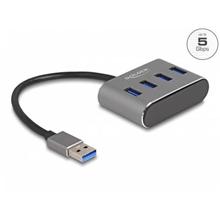 Delock 4 portový Hub USB 3.2 Gen 1 s konektorem USB Typu-A – porty USB Typu-A nahoře