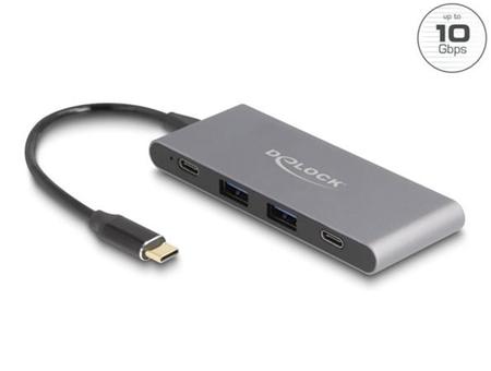 Delock 4 portový rozbočovač USB Type-C™ se 2 x