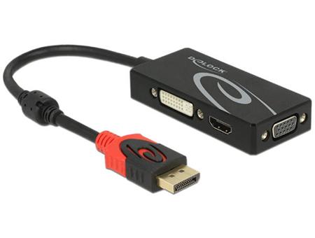 Delock Adaptér Displayport 1.2 samec > VGA / HDMI