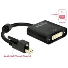 Delock Adaptér mini Displayport 1.2 samec se šroubky > DVI samice 4K aktivní černý