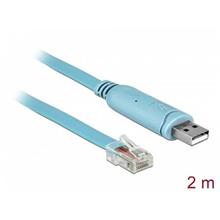 Delock Adaptér USB 2.0 Typ-A samec > 1 x Serial RS-232 RJ45 samec 2,0 m modrý