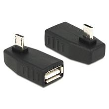 Delock Adapter USB micro-B samec > USB 2.0-A samice, OTG, pravoúhlý 90°