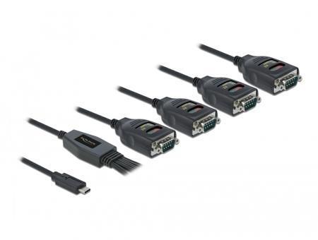 Delock Adaptér USB Type-C™ na 4 x sériové