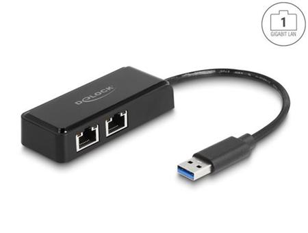 Delock Adaptér USB Typu-A sítě 2 x Gigabit