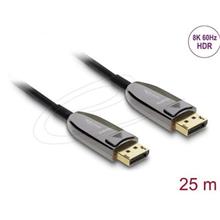 Delock Aktivní optický kabel DisplayPort 2.1 8K 60 Hz 40 Gbps 25 m