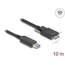 Delock Aktivní optický kabel USB 10 Gbps-A samec > USB 10 Gbps Typ Micro-B samec se šroubky 10 m