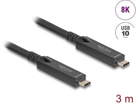 Delock Aktivní optický kabel USB-C™ 8K Video +