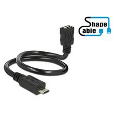 Delock Cable USB 2.0 Micro-B male > USB 2.0 Micro-B female OTG ShapeCable 0.35 m