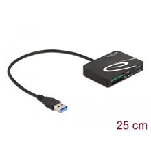 Delock Čtečka karet na paměťové karty XQD / SD / Micro SD + port USB Typu-A