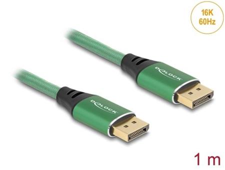 Delock DisplayPort kabel 16K 60 Hz 1 m zelený