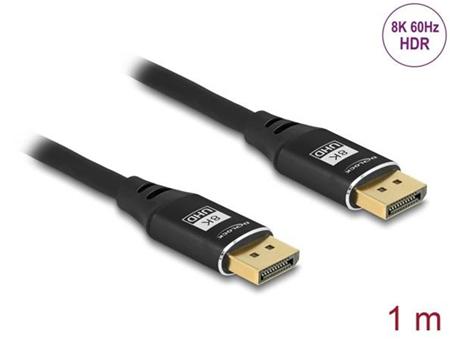 Delock DisplayPort kabel 8K 60 Hz 1 m černý