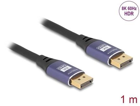 Delock DisplayPort kabel 8K 60 Hz 1 m lila