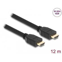 Delock High Speed HDMI kabel, 48 Gbps, 8K 60 Hz, černý, 12 m