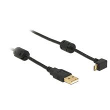 Delock kabel USB 2.0 A samec > USB micro B samec, pravoúhlý, 1m