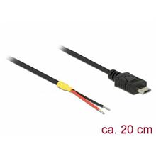 Delock Kabel USB 2.0 Micro-B samec > 2 x dráty bez konektoru 20 cm Raspberry Pi