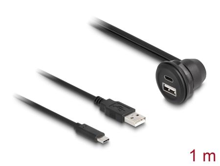 Delock Kabel USB 2.0, ze zástrčky USB Typ-A a