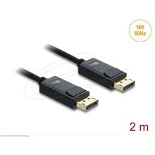 Delock Koaxiální kabel DisplayPort 16K 60 Hz 80 Gbps s pleteným opláštěním 2 m