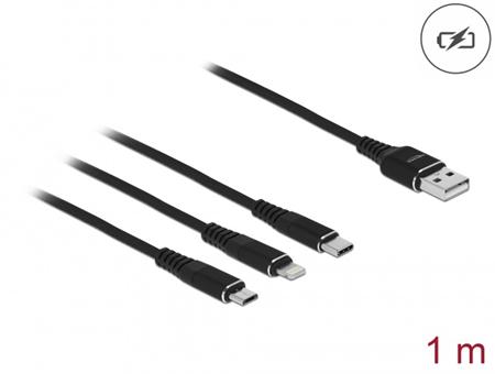 Delock Nabíjecí kabel USB 3 v 1 pro Lightning™ /