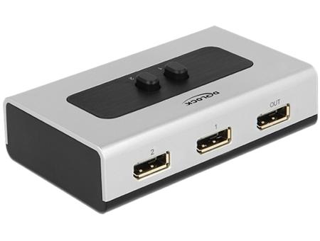 Delock přepínač Displayport 1.1 2 port