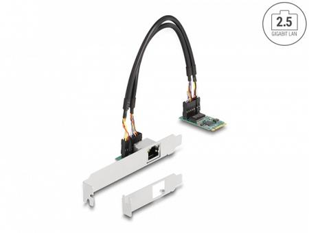 Delock Převodník M.2 Key B+M 1 x RJ45 2,5 Gigabit