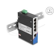 Delock Průmyslový Gigabit Ethernet Switch se 5 porty RJ45, na DIN lištu