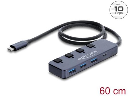 Delock Rozbočovač USB 10 Gbps se 3 x zásuvkami