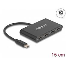 Delock Rozbočovač USB 3.2 Gen 2 USB Type-C™ se 4 porty USB Type-C™ samice – 10 Gbps