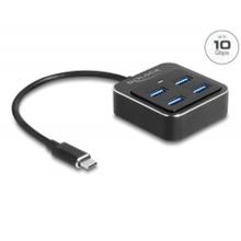 Delock Rozbočovač USB 3.2 Gen 2 USB Type-C™ se 4 porty USB Typu-A samice – 10 Gbps