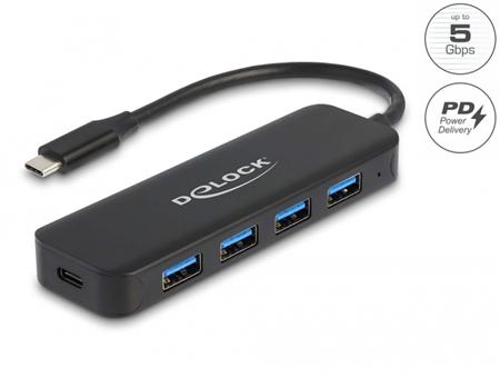 Delock Rozbočovač USB Type-C™, 4 porty, USB 3.2