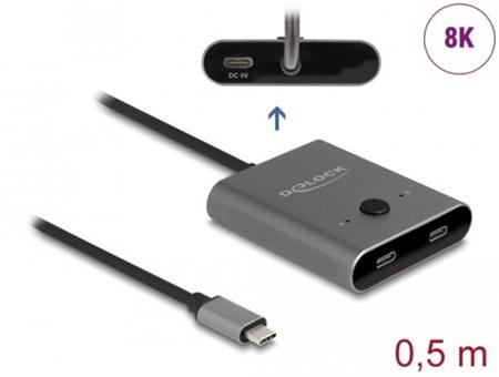 Delock Switch USB 10 Gbps USB Type-C™, 2 na 1,