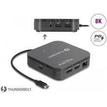 Delock Thunderbolt™ 3 Mini Dokovací stanice 8K - DisplayPort / HDMI / USB / LAN / Audio / PD 3.0